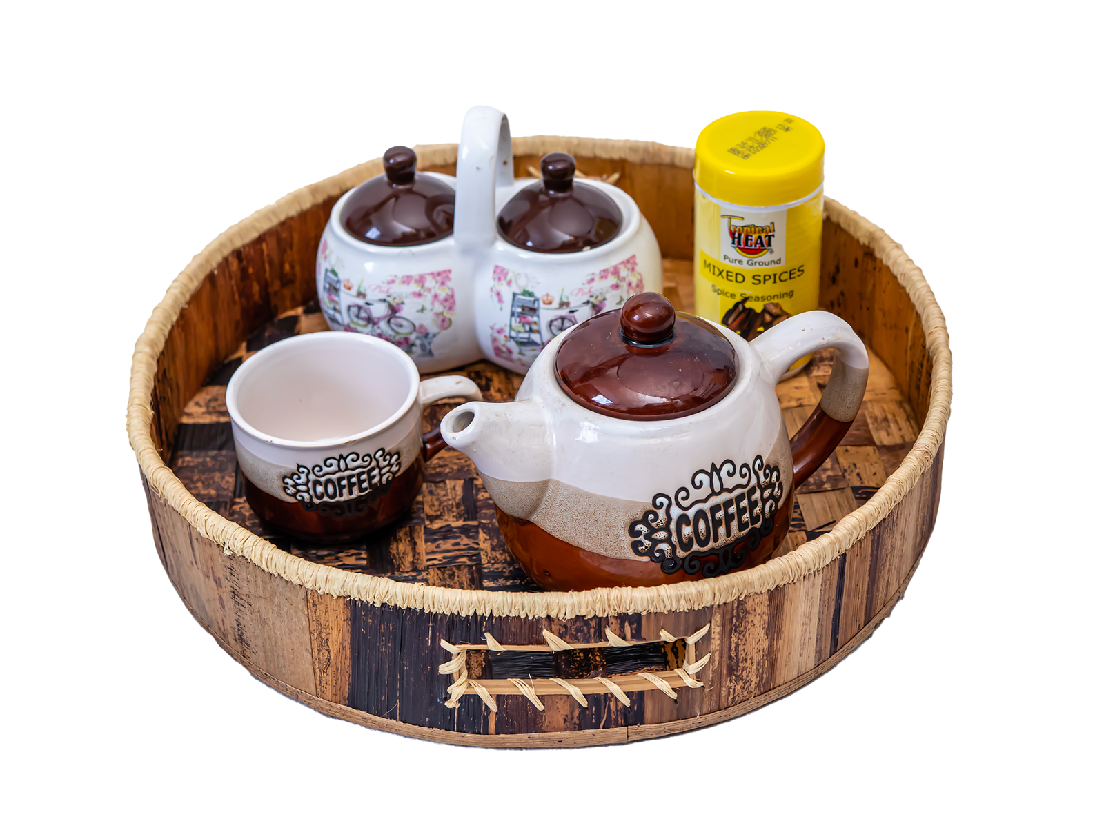 Round Tray -Light Brown