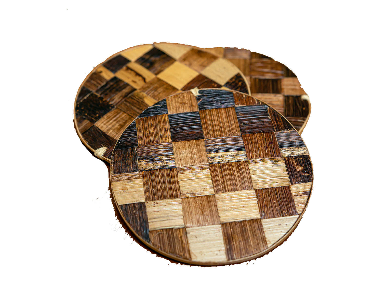 A Set of 6 Round-Placemats -Banana Fibers Hand woven
