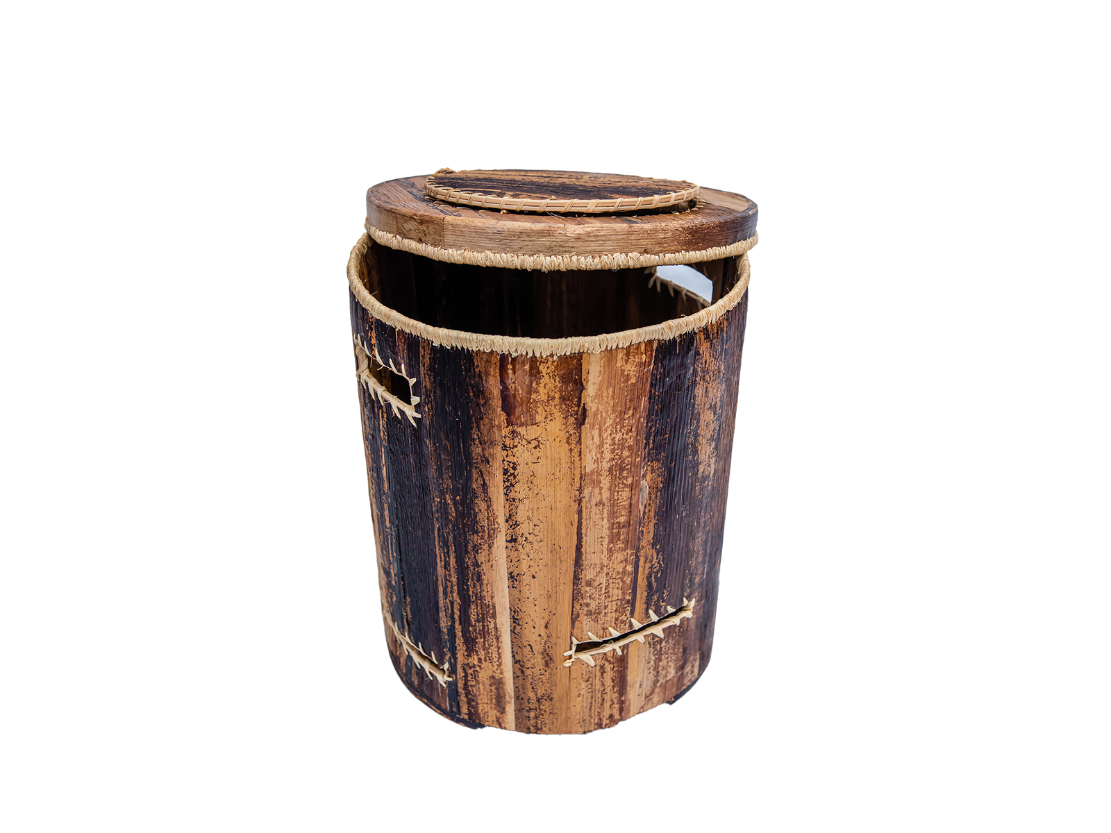 Banana Fibers Handwoven Laundry Basket- Round