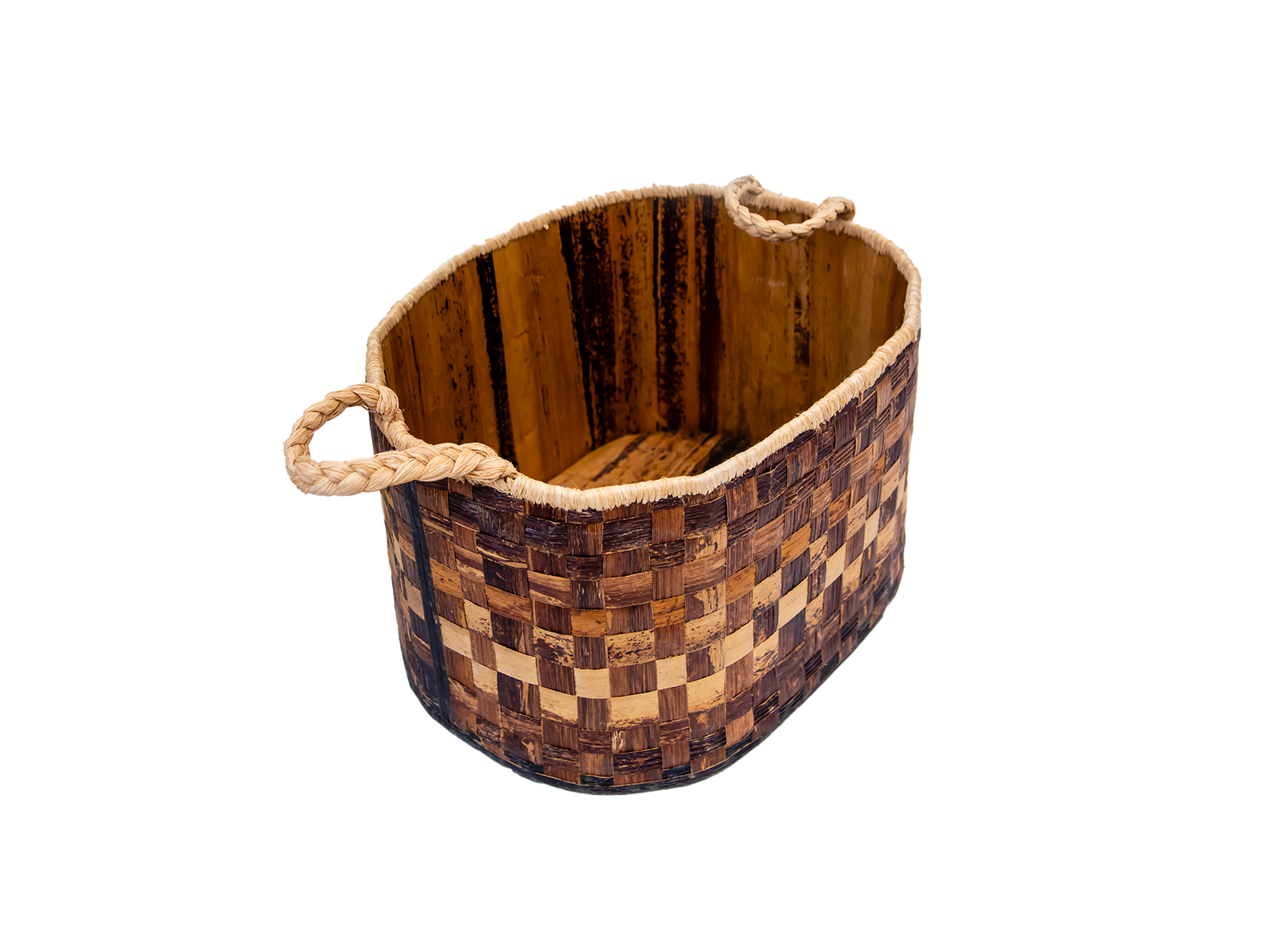 Oval Hand-Woven Storage Baskets