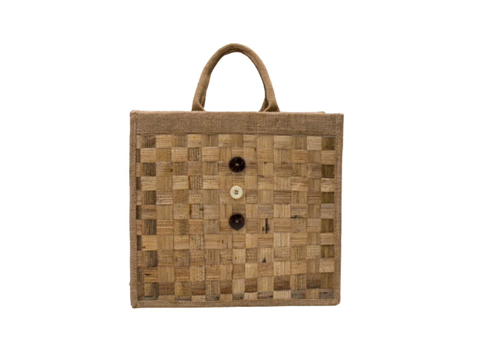 Handwoven Tote Bag, Light Brown